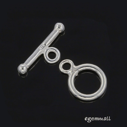 925 Sterling Silver Simplicity Toggle Clasp ap.9mm #51621