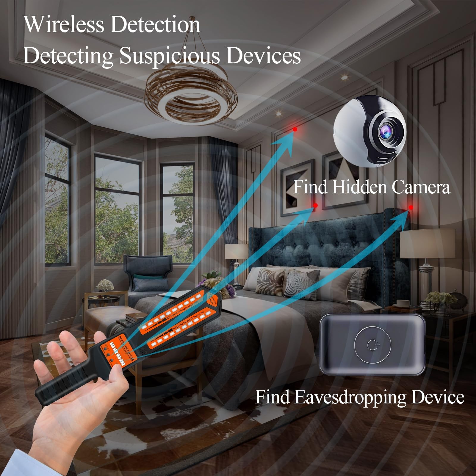 Camera Detectors Hidden Camera Finder Bug Detector Tracker Detector for car, ...