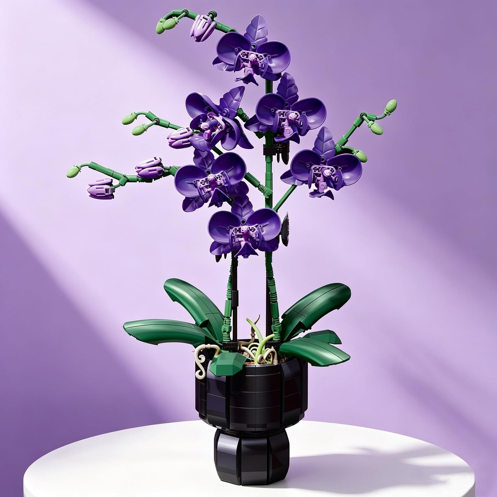Purple Orchid Building Set with Vase Artificial Botanical Collection 692PCS |...