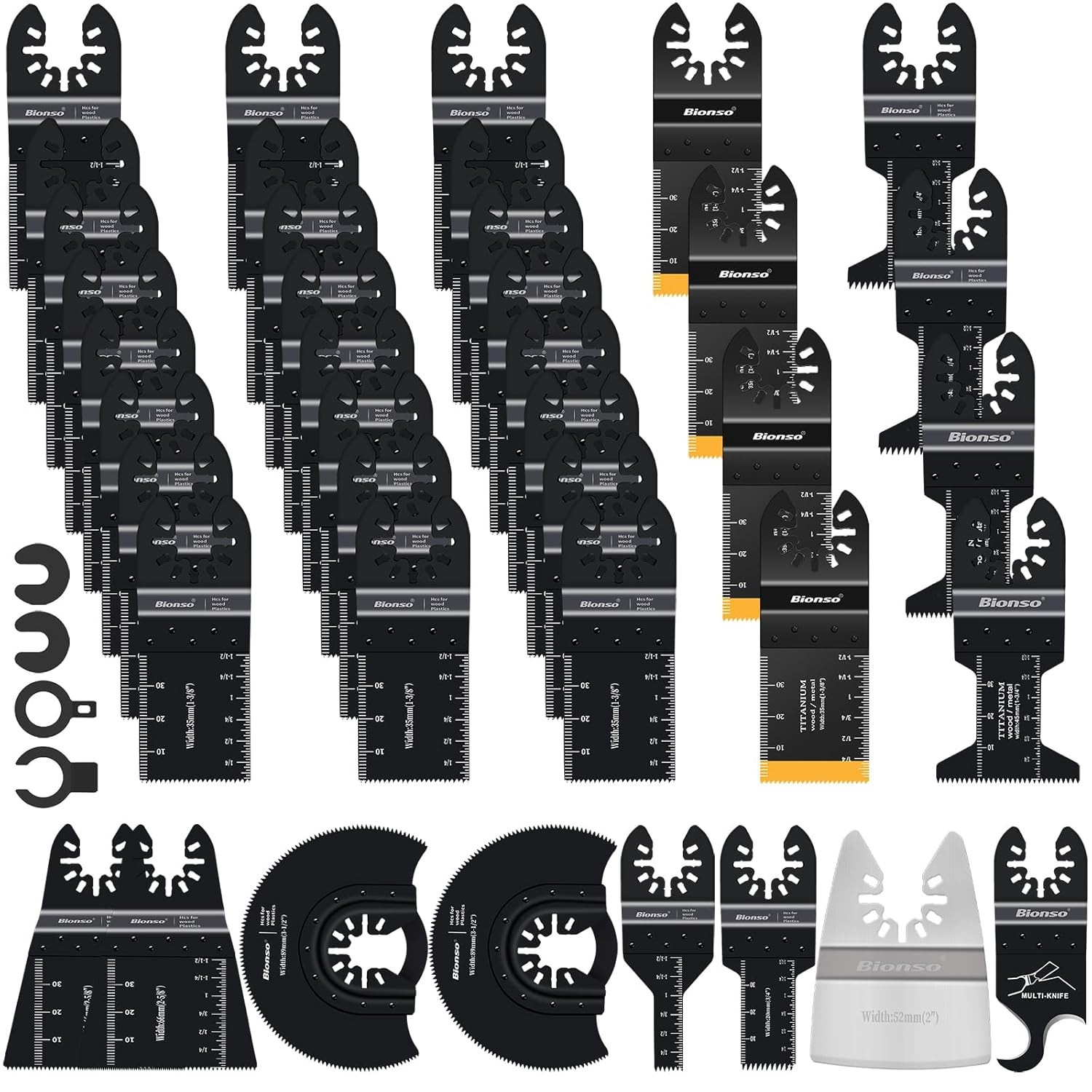 Oscillating Saw Blades 40 PCS Multitool Kit Wood Metal Plastic