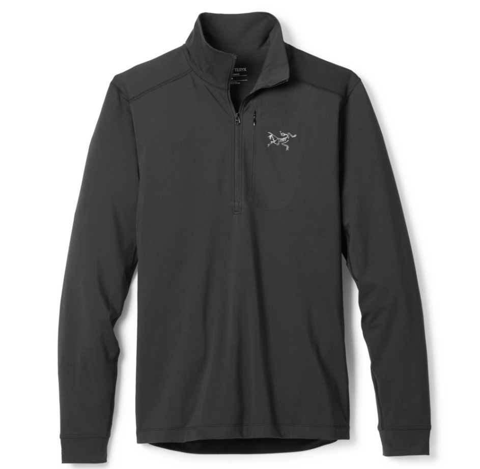 [HOT SALE] Arc'teryx Rho LT Zip Neck Base Layer Top Men's S Black Thermal Shirt