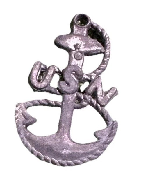 Vintage USN United States Navy Silver Metal Military Lapel Pin Honor Pride