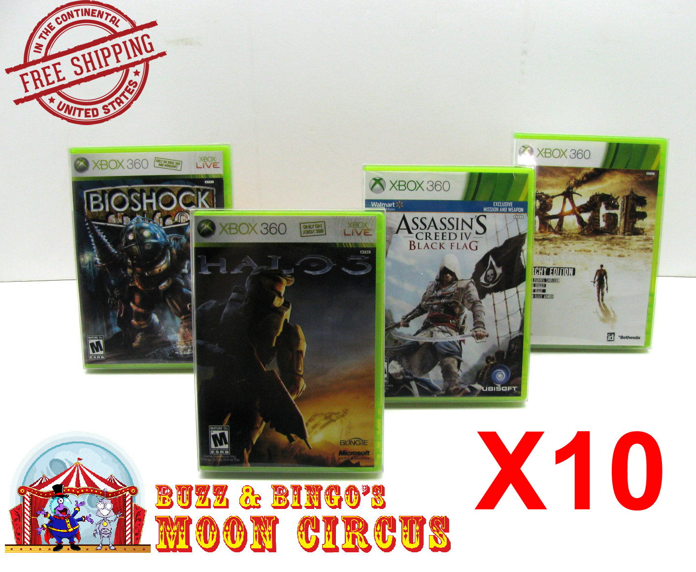 10X XBOX 360 CIB GAME - CLEAR PLASTIC PROTECTIVE BOX PROTECTOR CASE SLEEVE