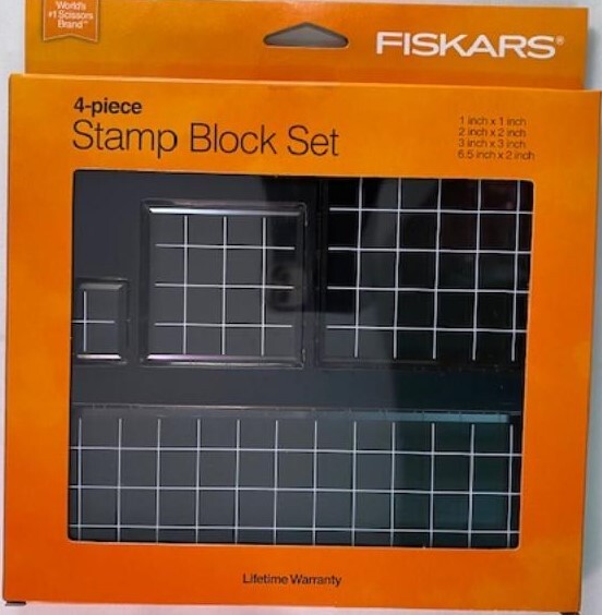 Fiskars 01-000068J Clear Stamp Block Set, 4 Piece