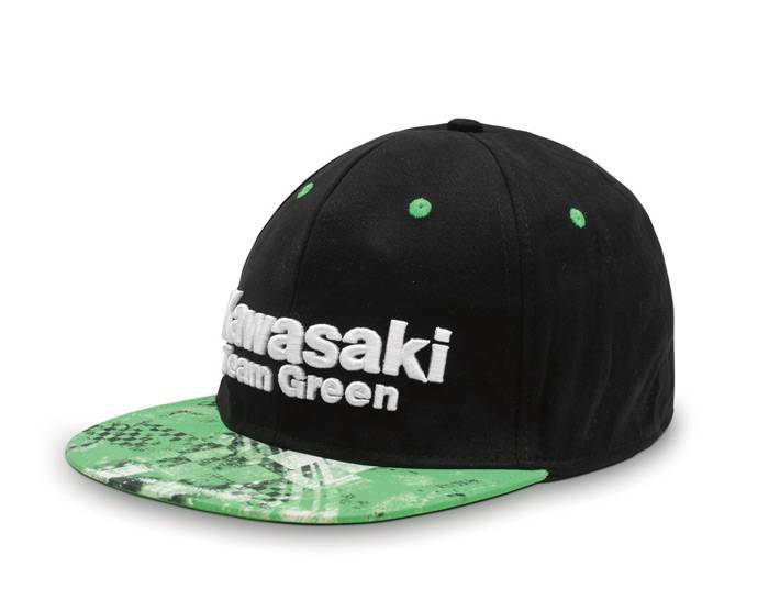 Kawasaki Team Green Flat Cap Hat
