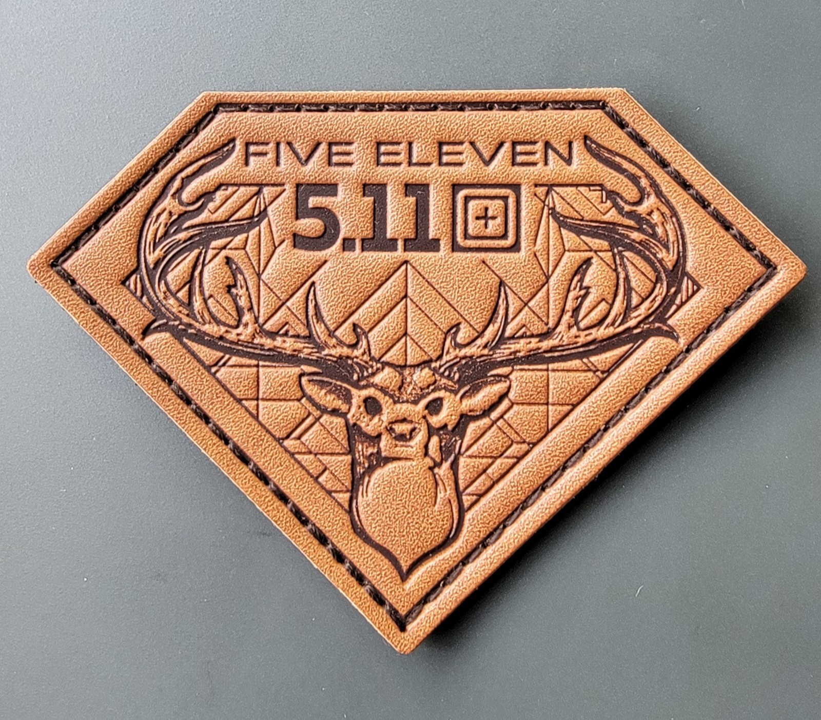 5.11 Tactical Gear Patch - Big Buck Deer - Leather Morale Patch - Nice Rack!