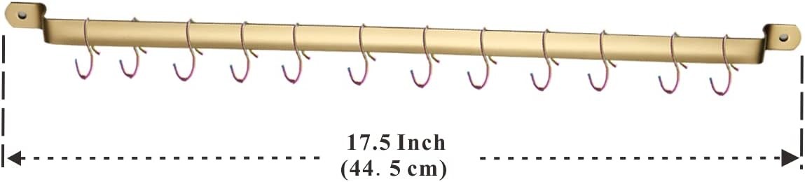 Kitchen Utensil Rack, Kitchen Rack With Gold Titanium Plating,Rail Rack