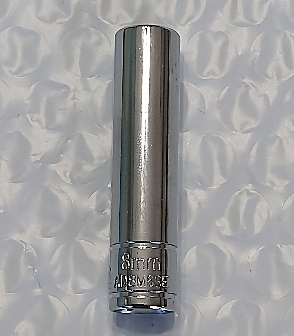 MATCO TOOLS "SILVER EAGLE" AD8M6SE, 1/4" DRIVE, 8MM. SOCKET, DEEP, 6 POINT.