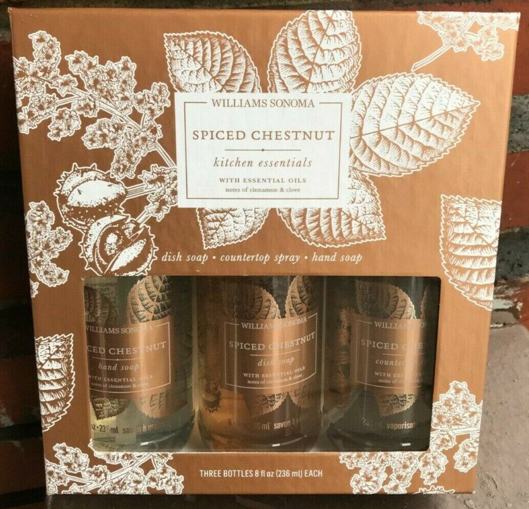 Williams Sonoma Spiced Chestnut Kitchen Essentials Hand/Dish Soap Spray Cleaner