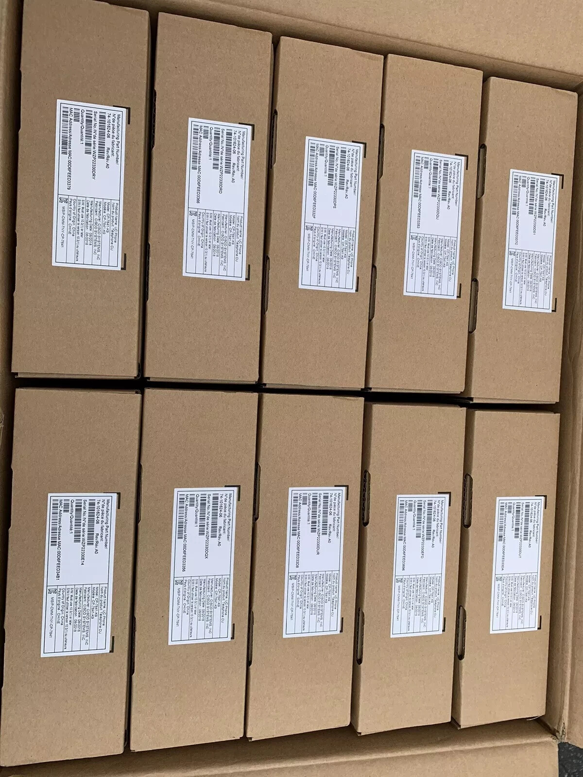 LOT-10 Cisco CP-7841-K9 IP Phone 7841 Desktop Gigabit Ethernet LCD Speakers NEW