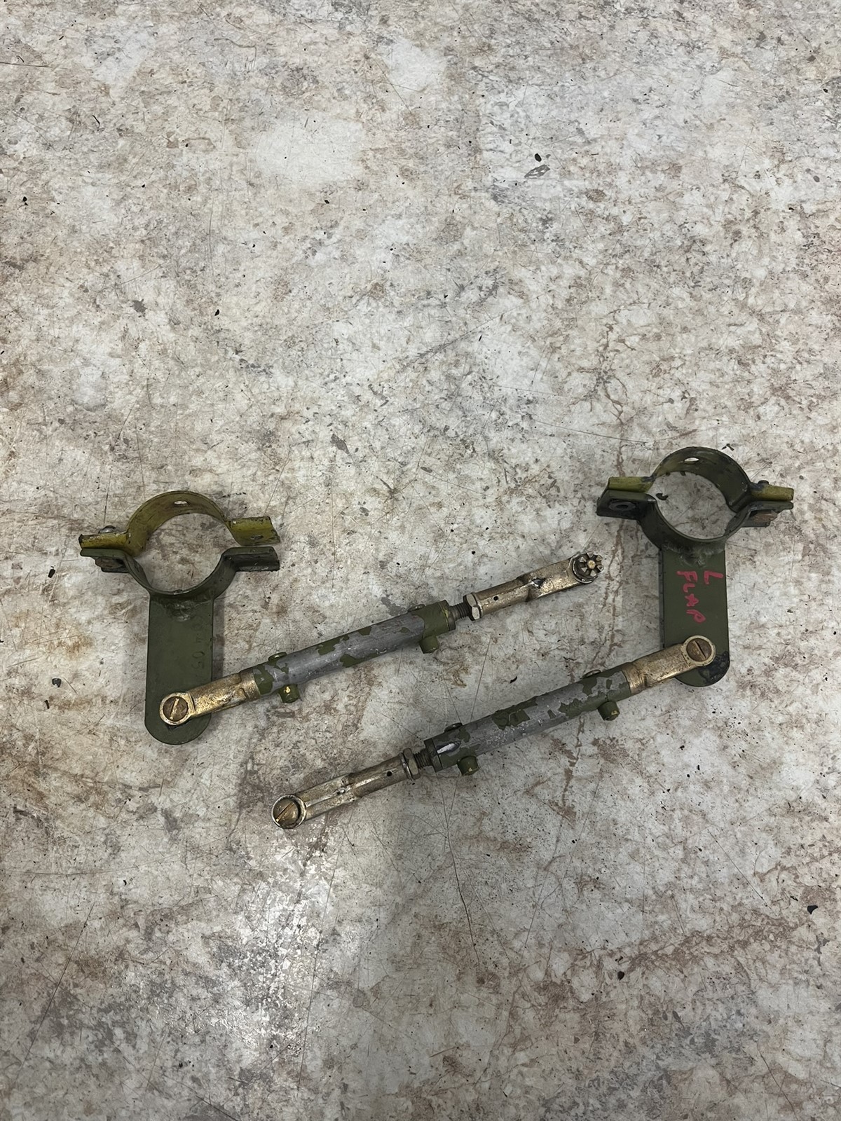 Grumman Yankee AA-1 flap torque tube horn arms rods 604054-501 604054-1 604056-1