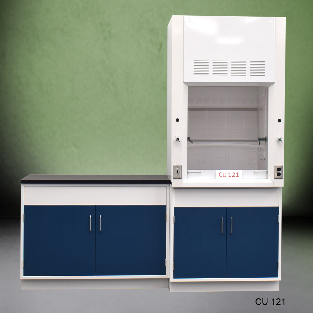 3' Fume Hood w/ General Storage & 4' Laboratory Cabinet / Fisher American E1-580