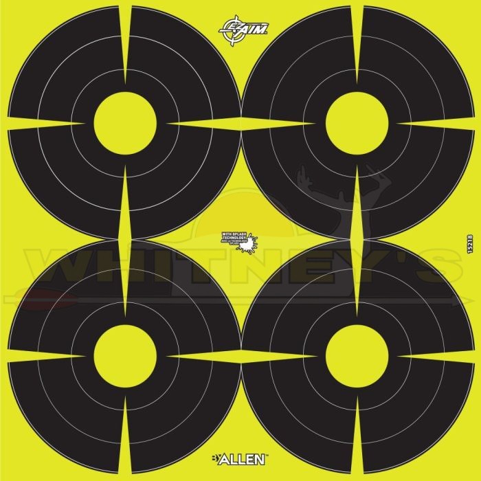 Allen EZ Aim Splash Reflective Paper Shooting Targets - 4 Spot - 12pk - 15218