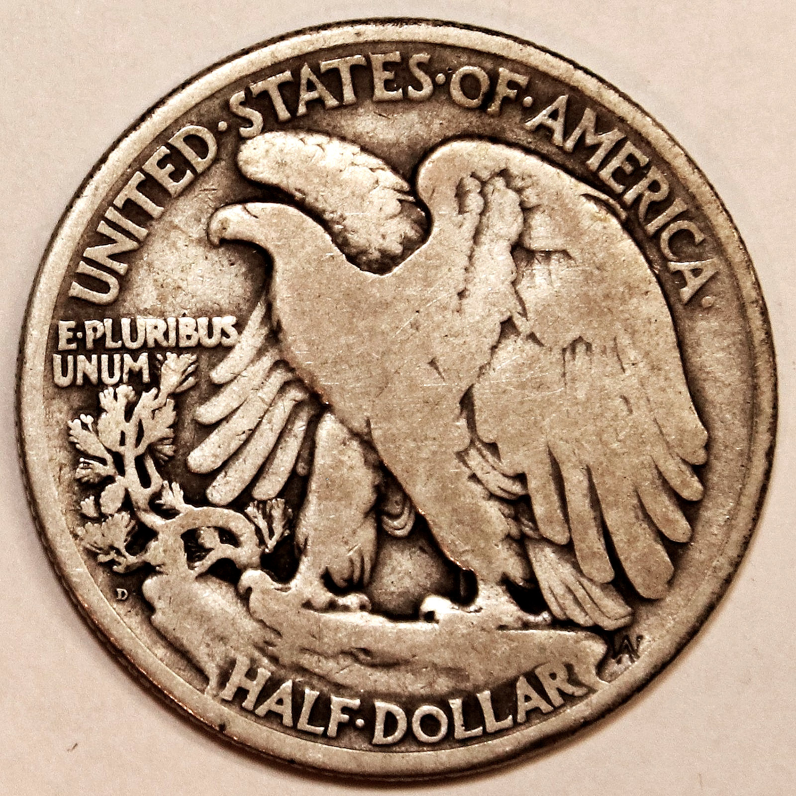 1920-D WALKING LIBERTY SILVER HALF DOLLAR - FINE - #4672WL