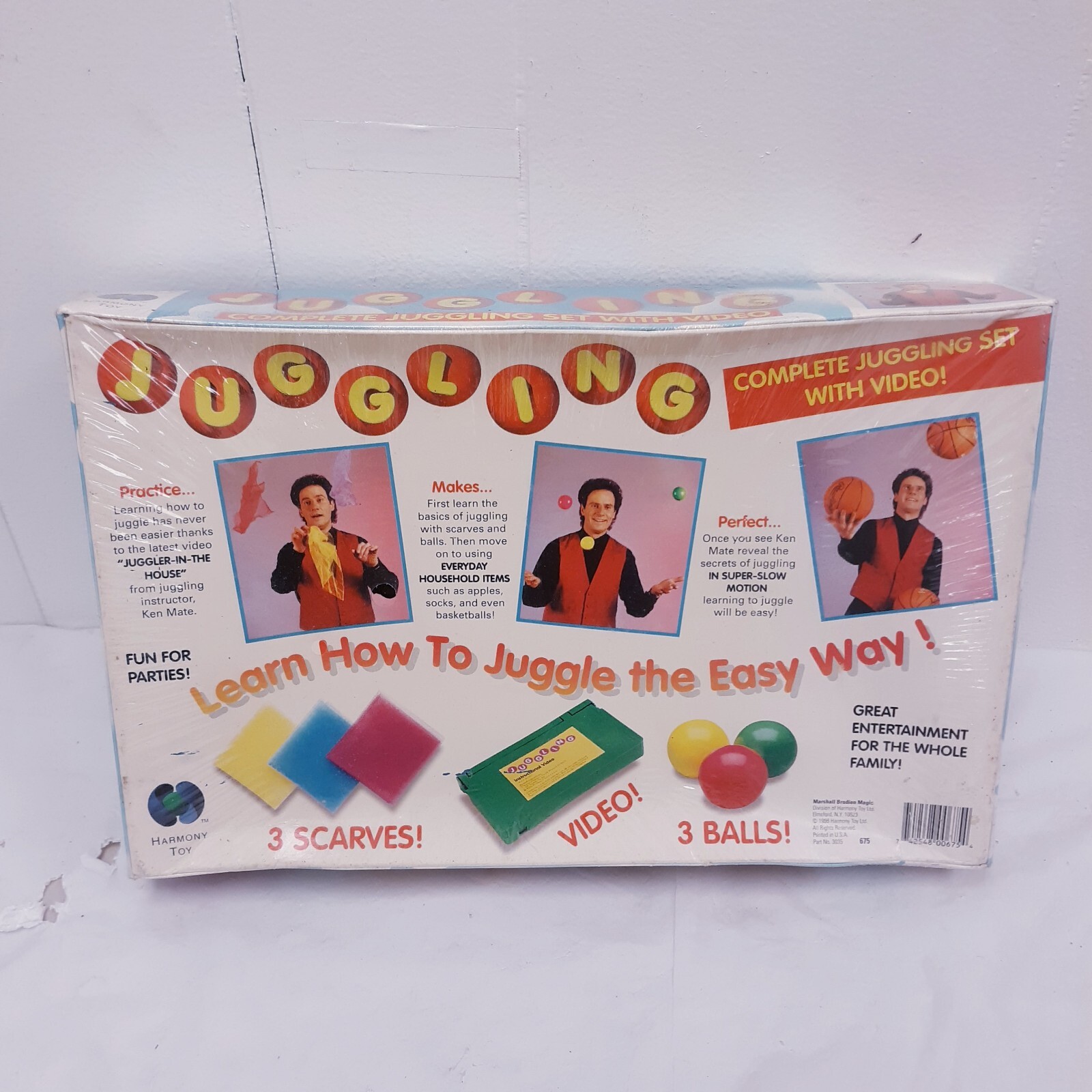 Vintage Complete Juggling Set with video featuring Ken Mate instructor New