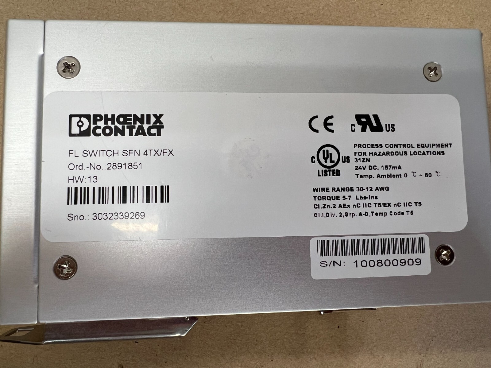 Phoenix Contact SFN 4TX/FX FL Switch