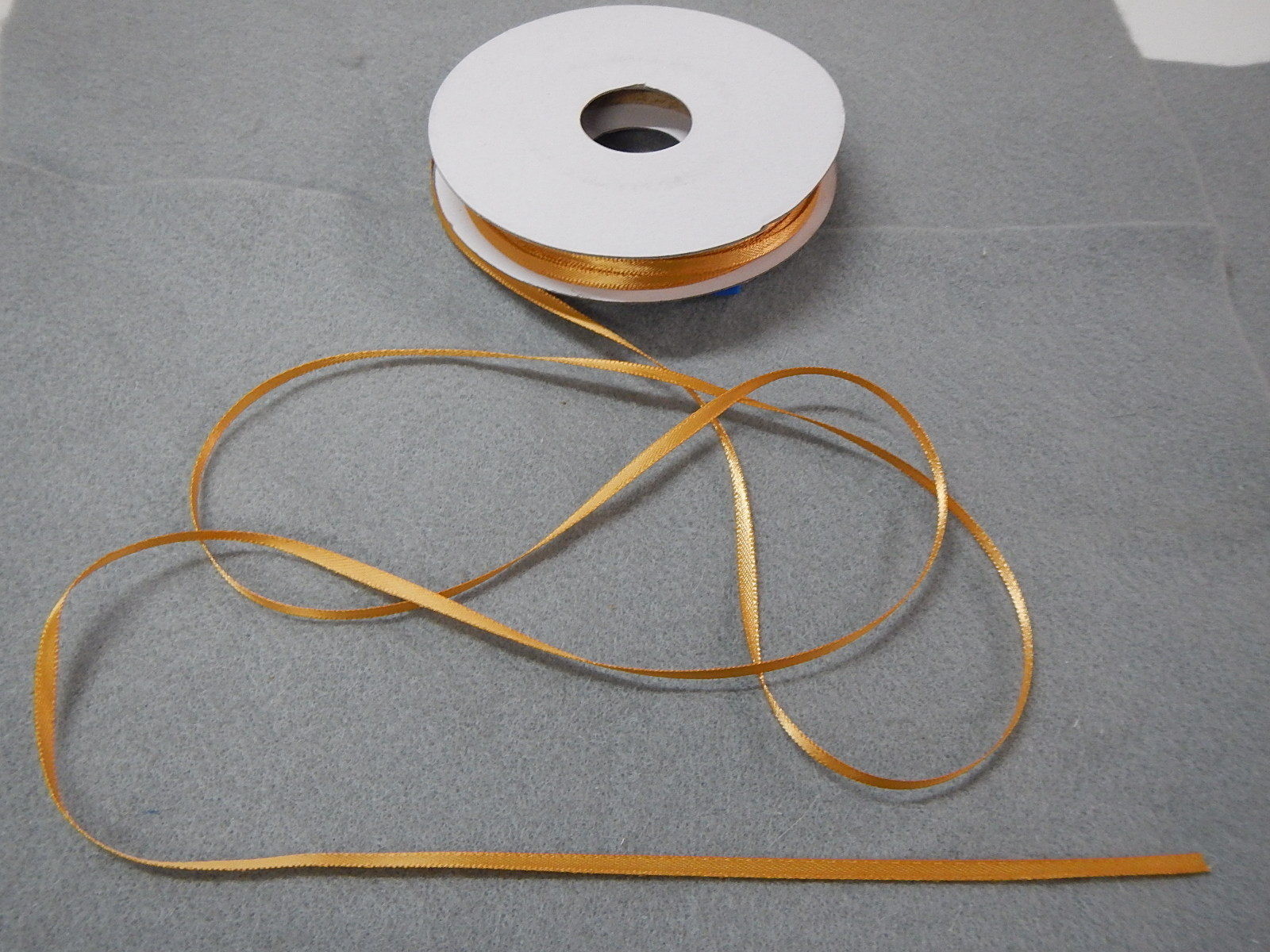 Ribbon Satin Old Gold - 6mm 5 metres