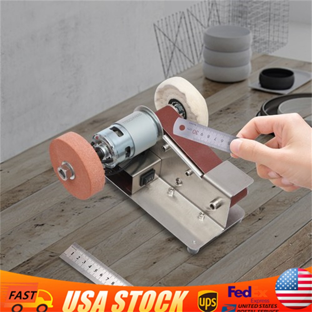 Electric Belt Sander Small Belt Sander 7-Stage Adjustable Polisher 150W