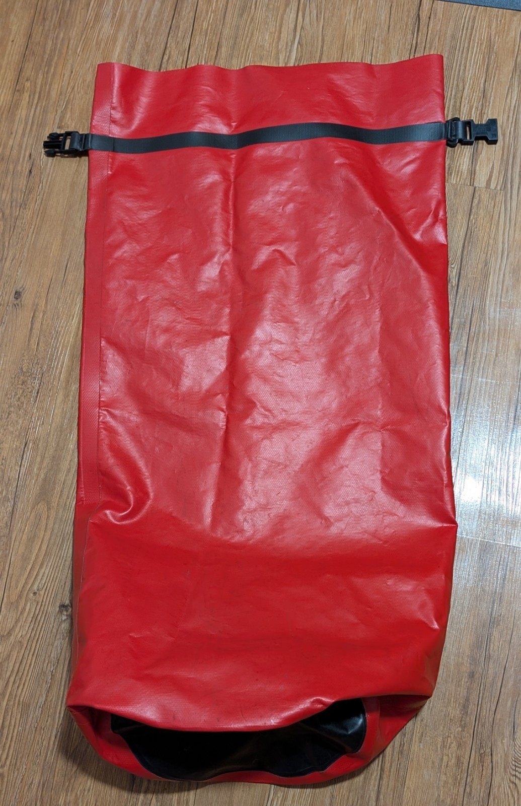 Vintage REI Rolltop Dry Bag Hiking Kayak Red PVC Waterproof 80s 90s 34” X 18”