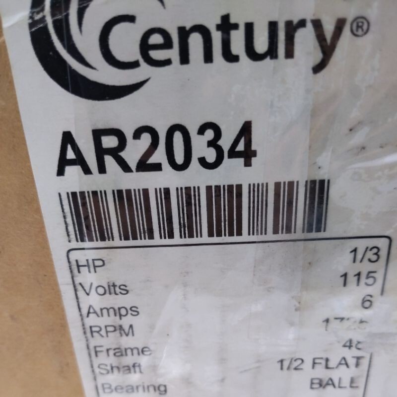 Century Motors AR2034 General Purpose Motors 115 Volts 1725 RPM
