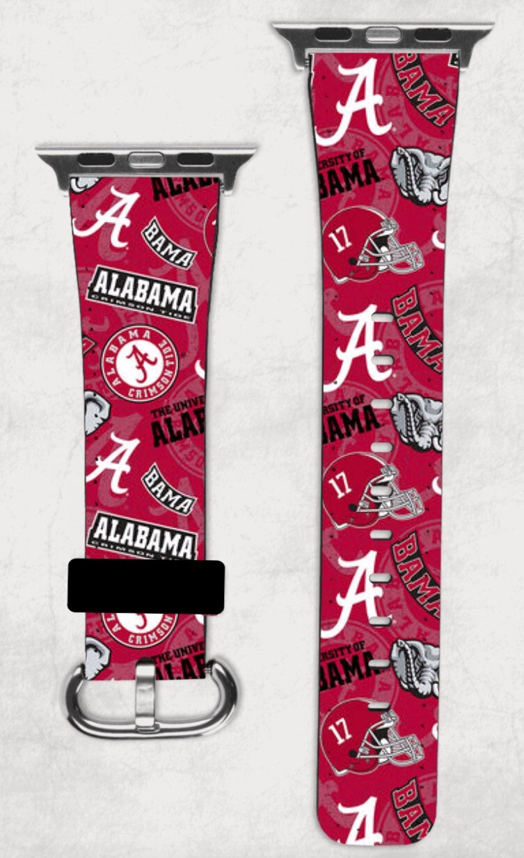 University of Alabama Crimson Tide Apple Watch Band NEW 38/40/41 & 42/44/45 NCAA