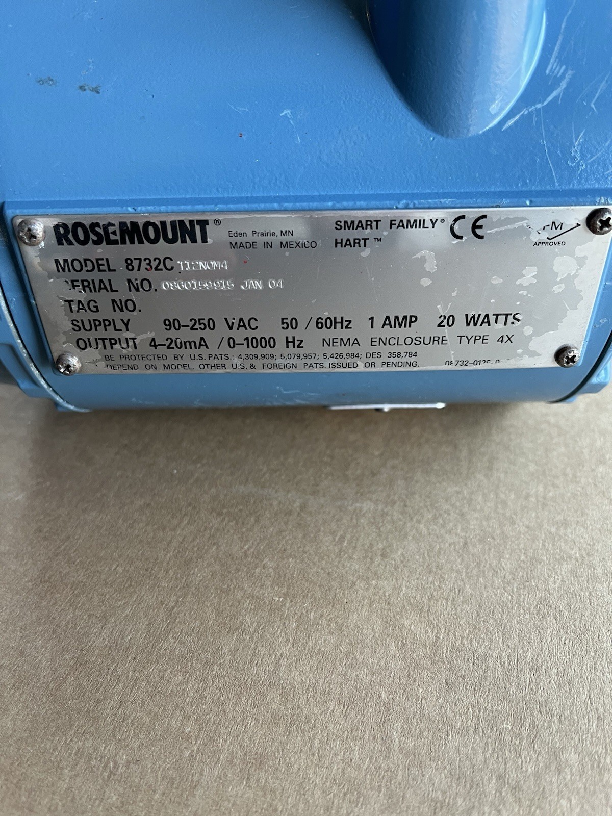 ROSEMOUNT MAGNETIC FLOW METER 8705T /TRANSMITER 8732C 1\2" DN25