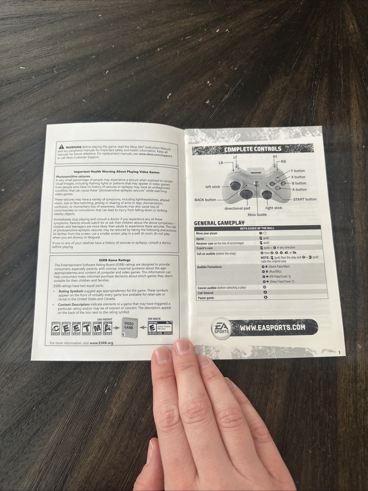 XBOX 360 Manual Only Madden NFL 10