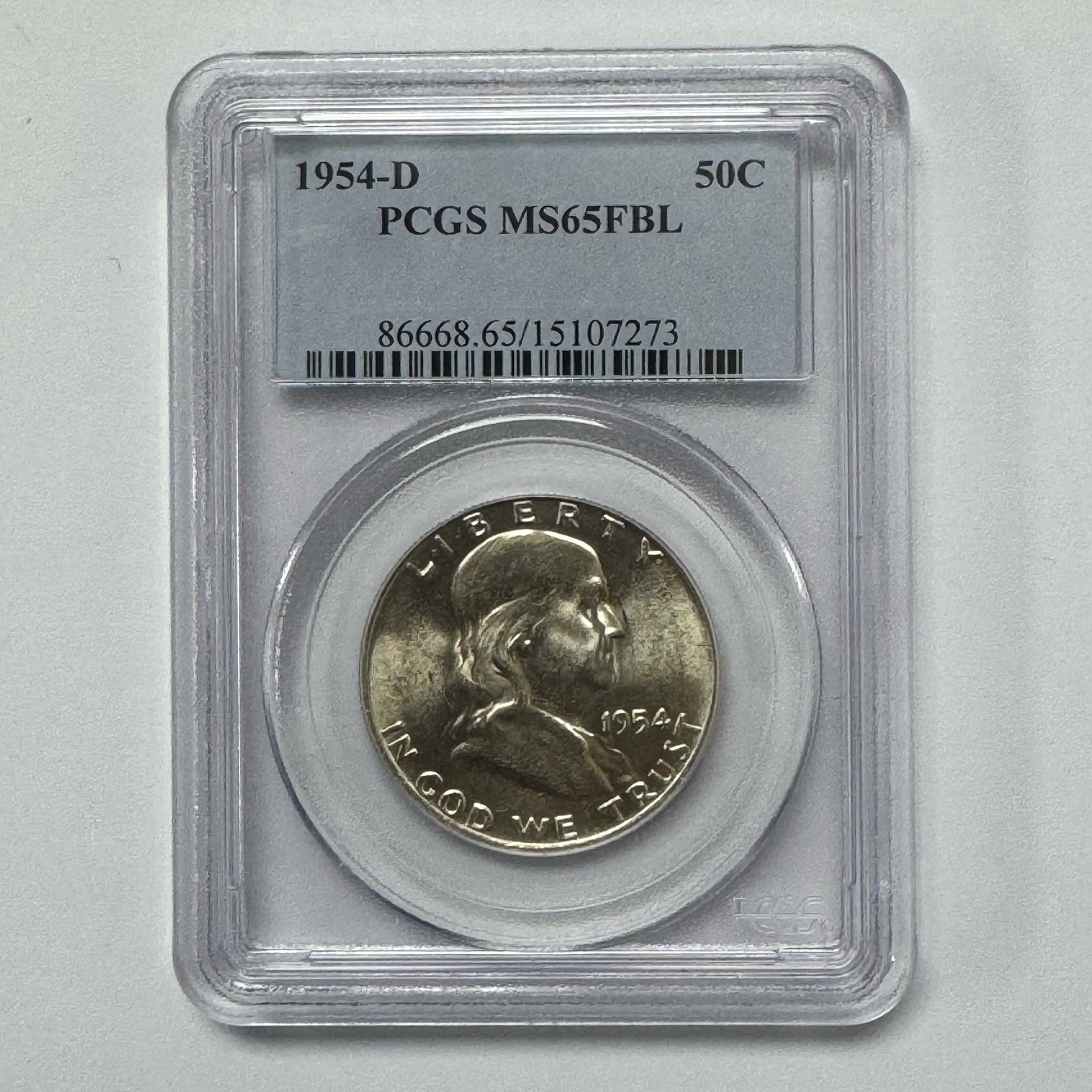 1954-D Franklin Half Dollar PCGS MS65FBL Full Bell Lines 50C Silver