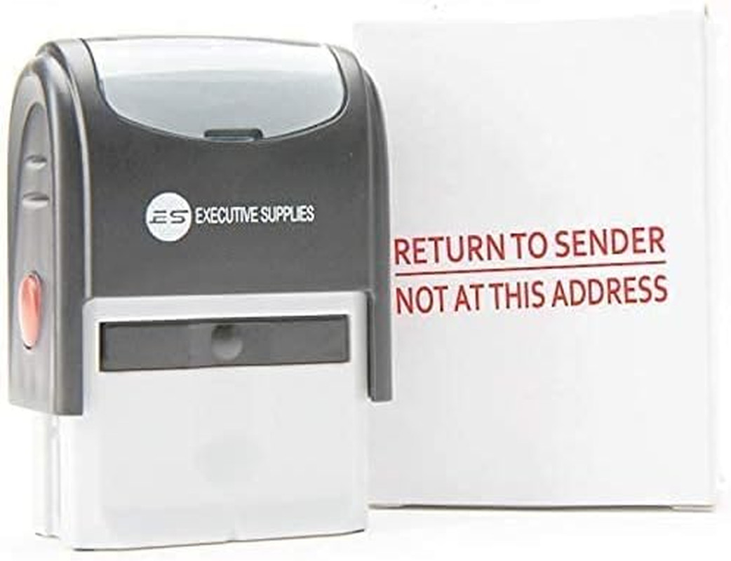 Return to Sender Stamp, Wrong Address Return to Sender Rubber Stamp, Self Inking