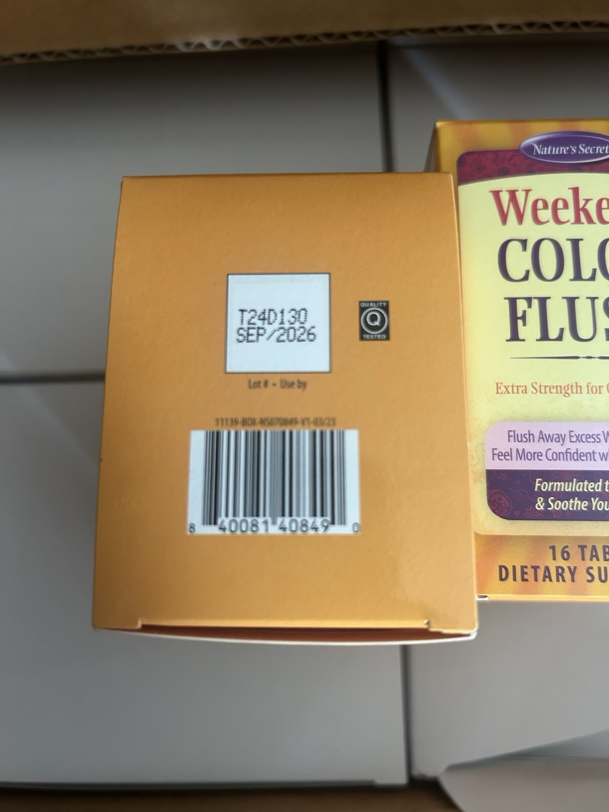 ❤️2-(16 Ct)Natures Secret Weekend Colon Flush Tablets Flushes Excess Waste 9/26