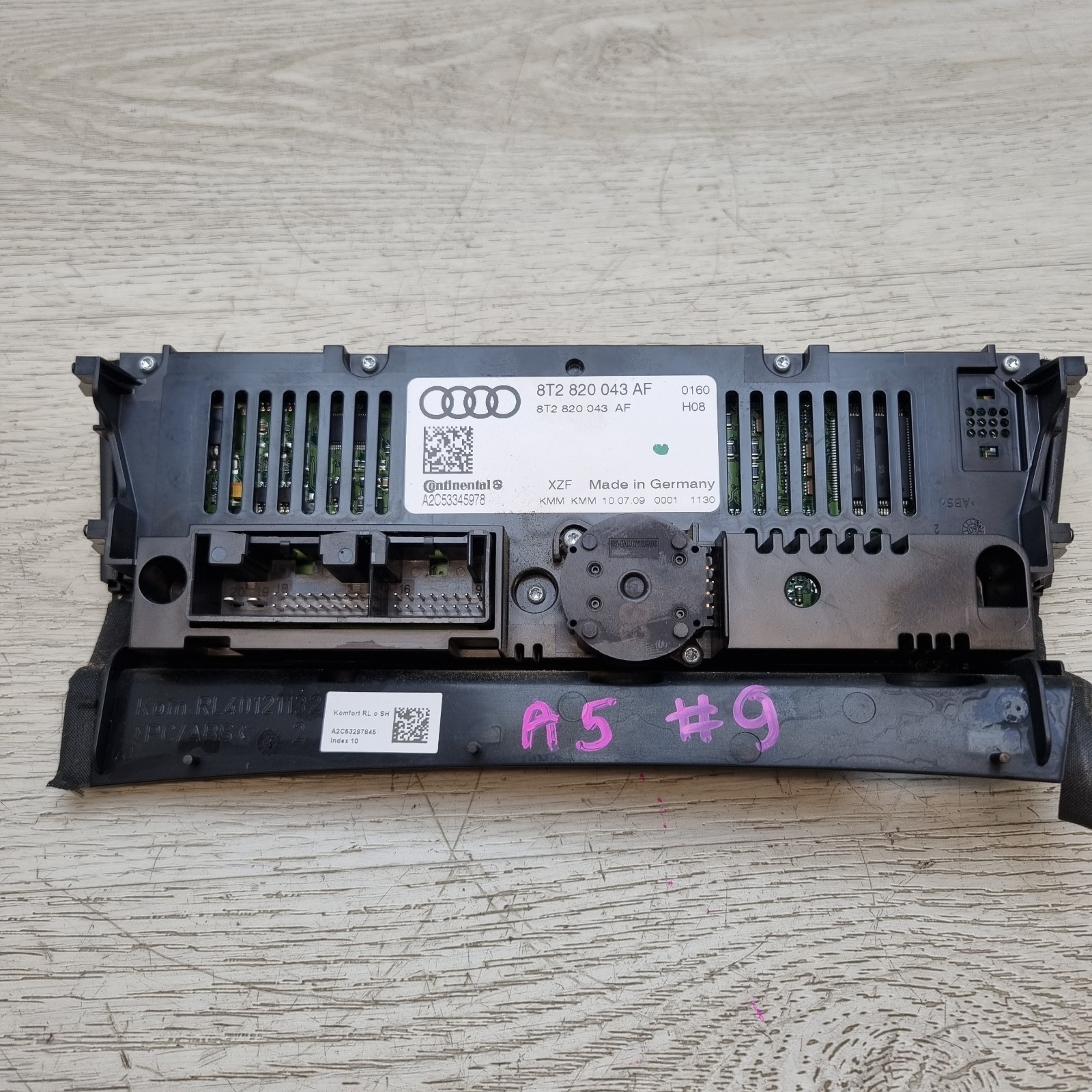 AUDI A5 8F CABRIO AC CLIMATE HEATER CONTROL PANEL SWITCH 8T2820043AF