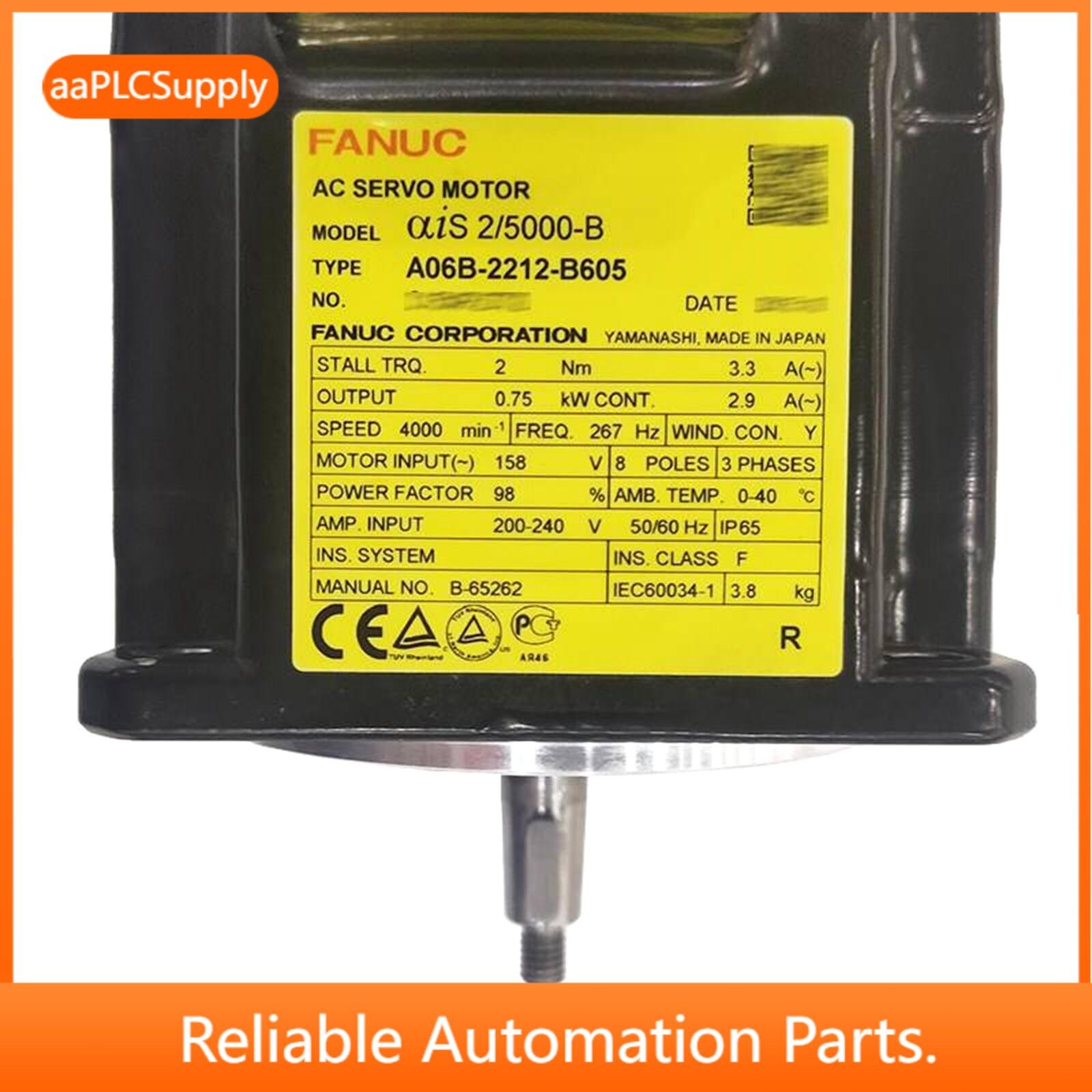 NEW FANUC A06B-2212-B605 Servo Motor