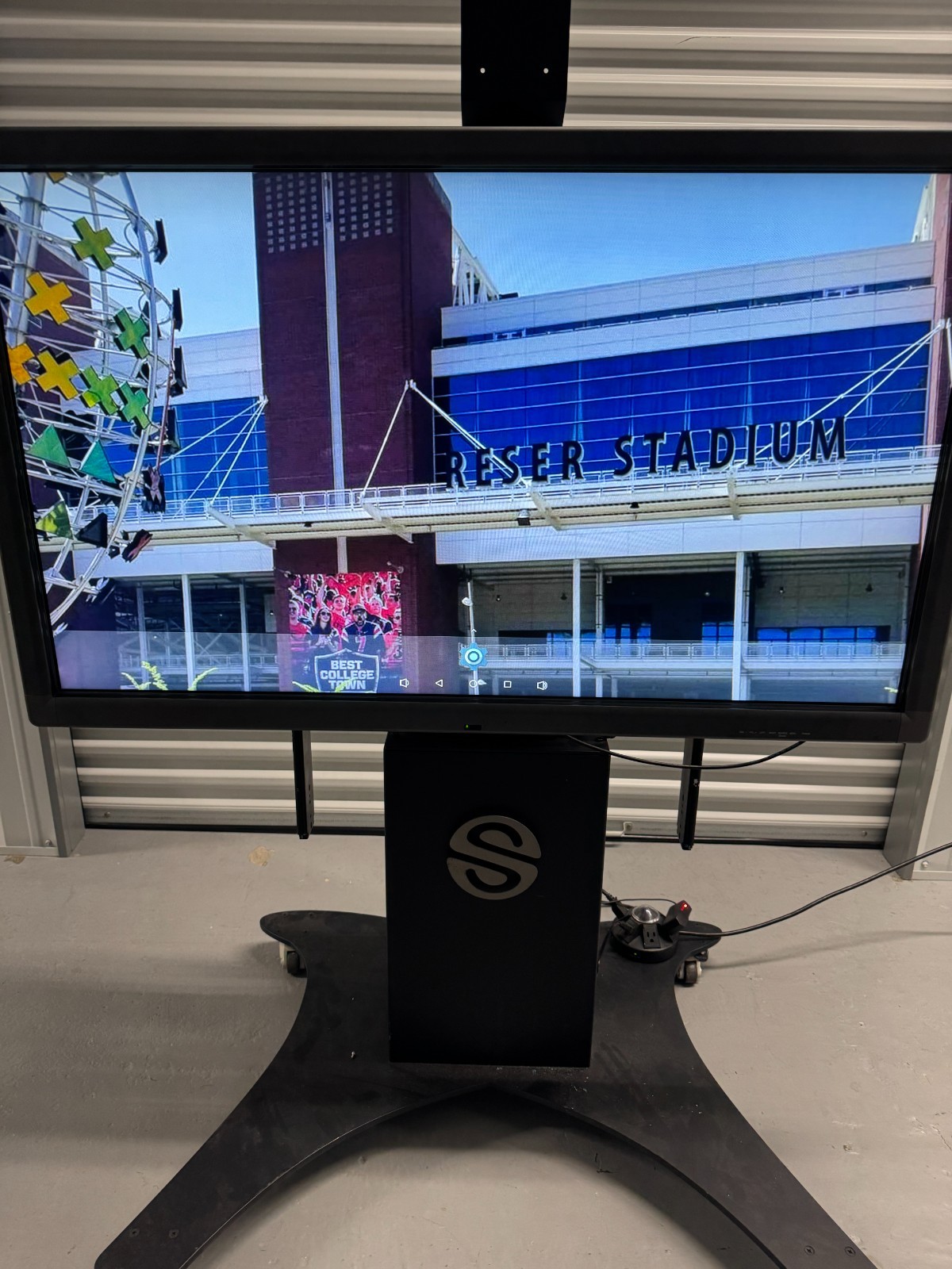 55” Interactive Touchscreen Commercial Display on Motorized Mobile Stand Android