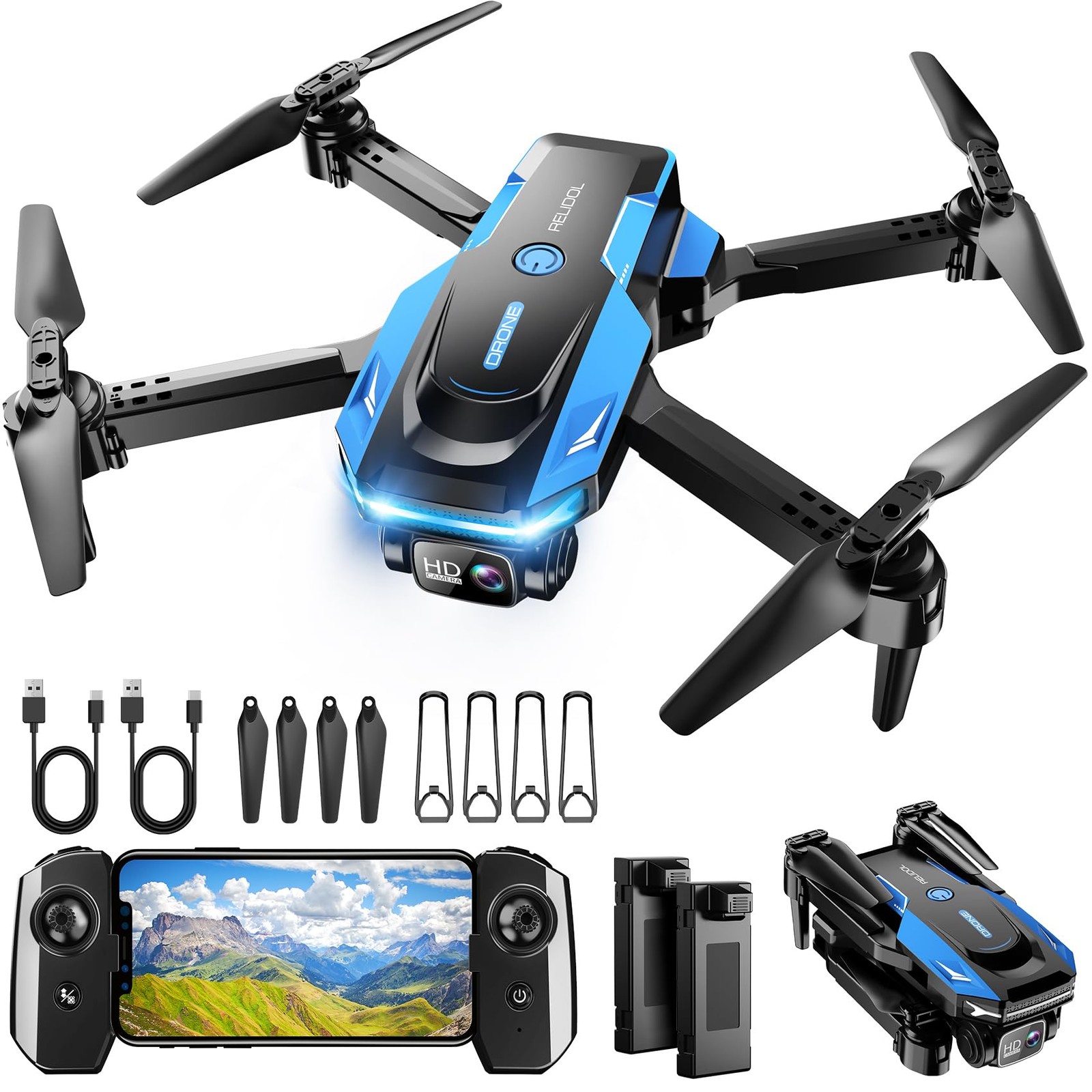 Drone with 1080P Camera - Foldable Remote Control Quadcopter with Gesture Con...
