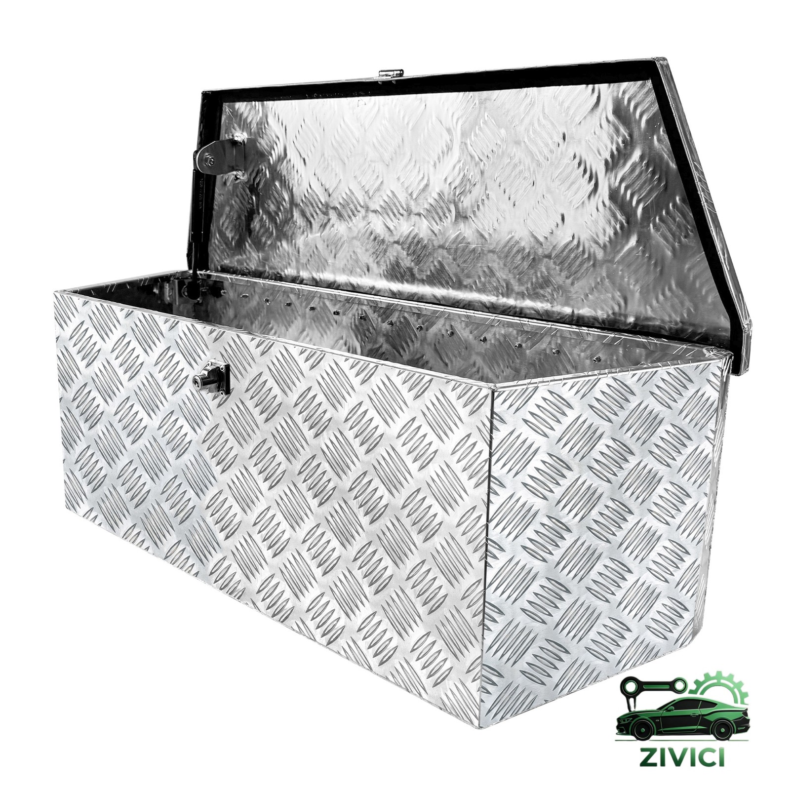 Aluminum Heavy Duty Trailer Tongue Tool Box 35" X 12" X 12" Silver With Keys