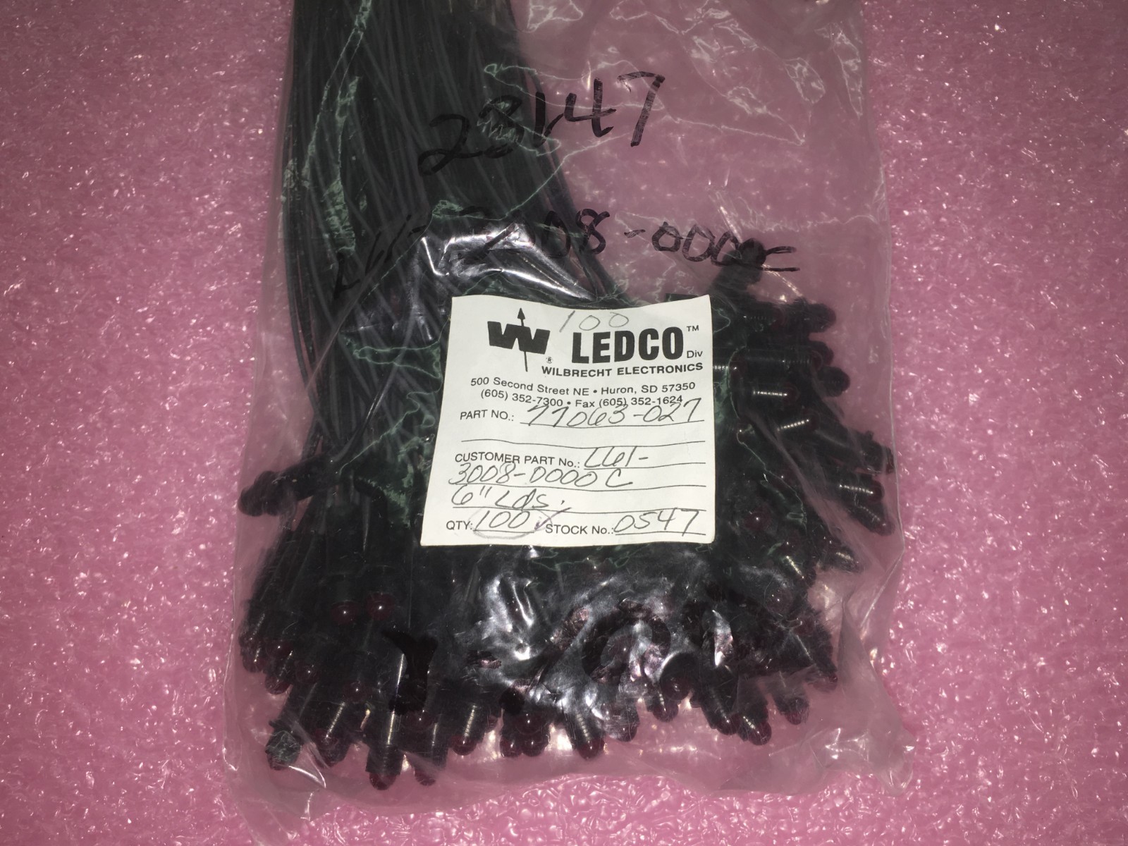 (10 PIECE LOT) L61-3008-0000-C, PANEL-STYLE LED LAMP, RED, LMP-2