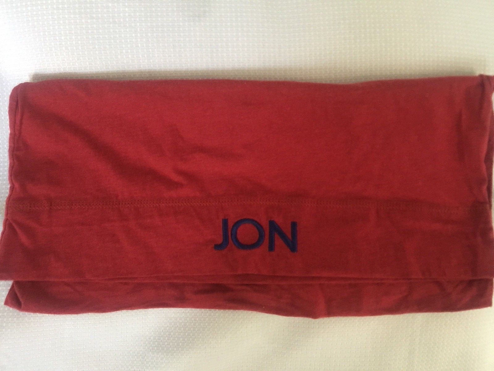 Pottery Barn Kids Cotton Jersey Standard Pillowcase  "JON"  NWOT