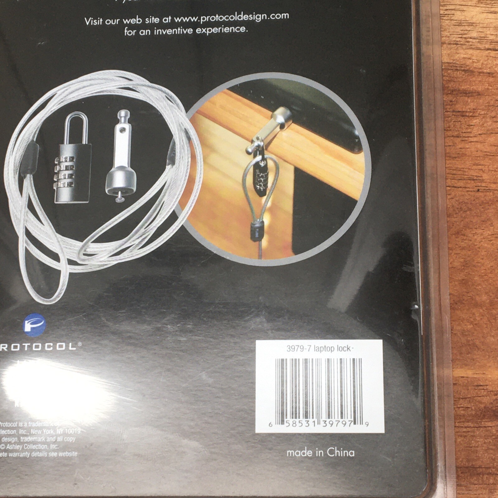 Protocol Laptop Security Lock Anti-Theft Combination Lock NIB 3979-7 Ashley Co.