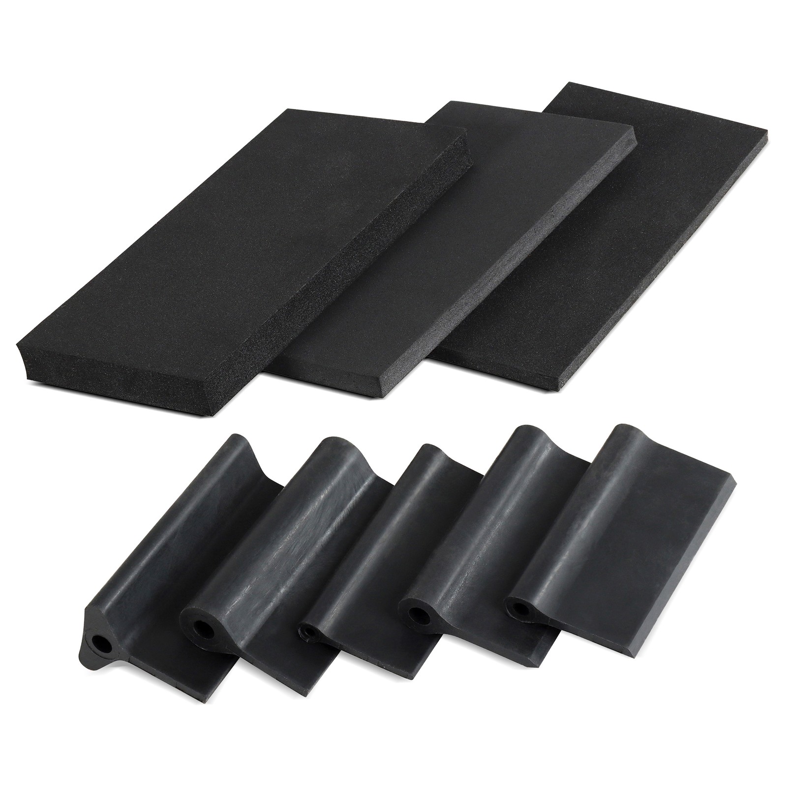 DCT Wood Contour Flexible Rubber and Foam Sponge Detail Sanding Grip Pad 8-Pack