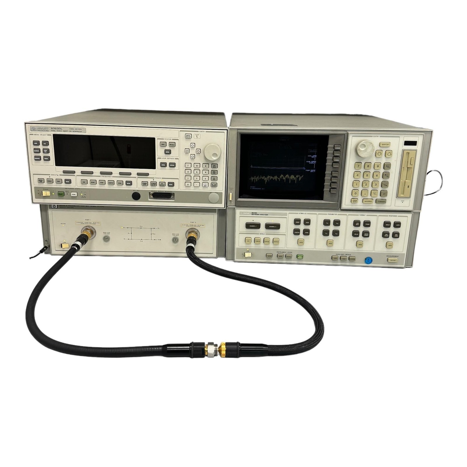 HP Microwave Network Analyzer 45Mhz-26.5Ghz 8510C 83630L 8515A