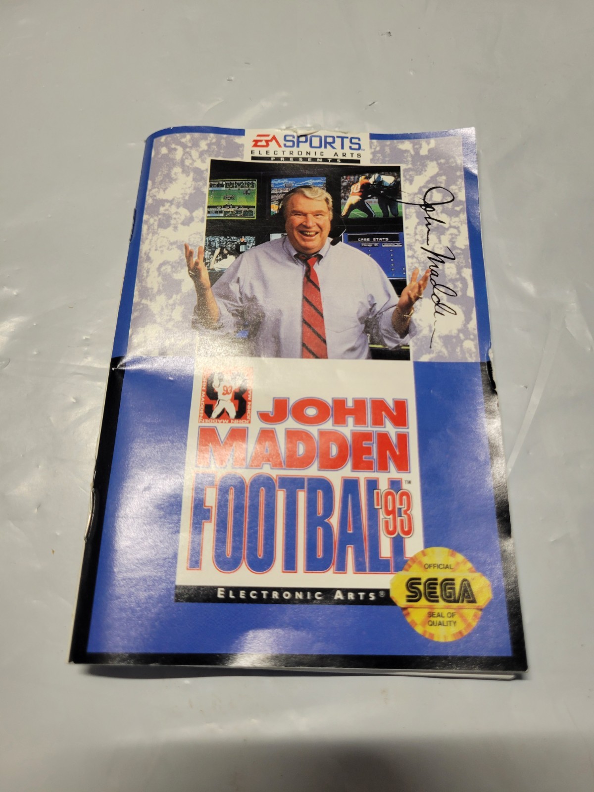Sega Genesis Manual  "Madden 93"