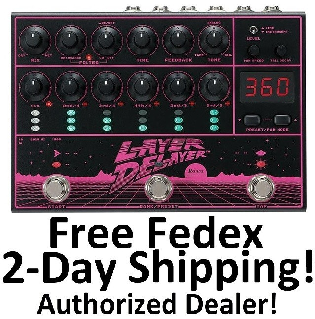 New Ibanez LD303 Layer Delayer Delay Guitar Effects Pedal