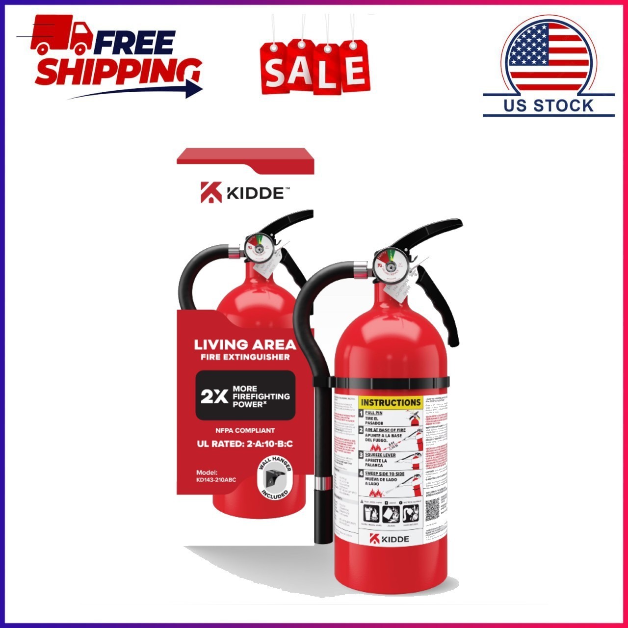 Kidde Fire Extinguisher for Home, Residential 2A10BC