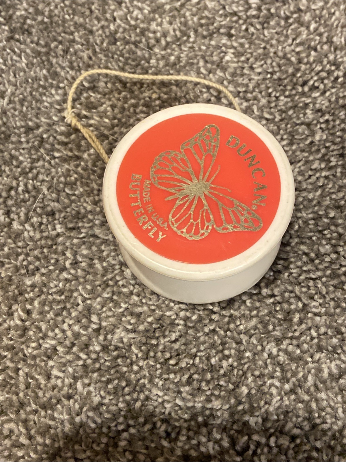 Vintage 1970s Genuine Duncan Butterfly Yo-yo Yoyo Coral White  Excellent Shape