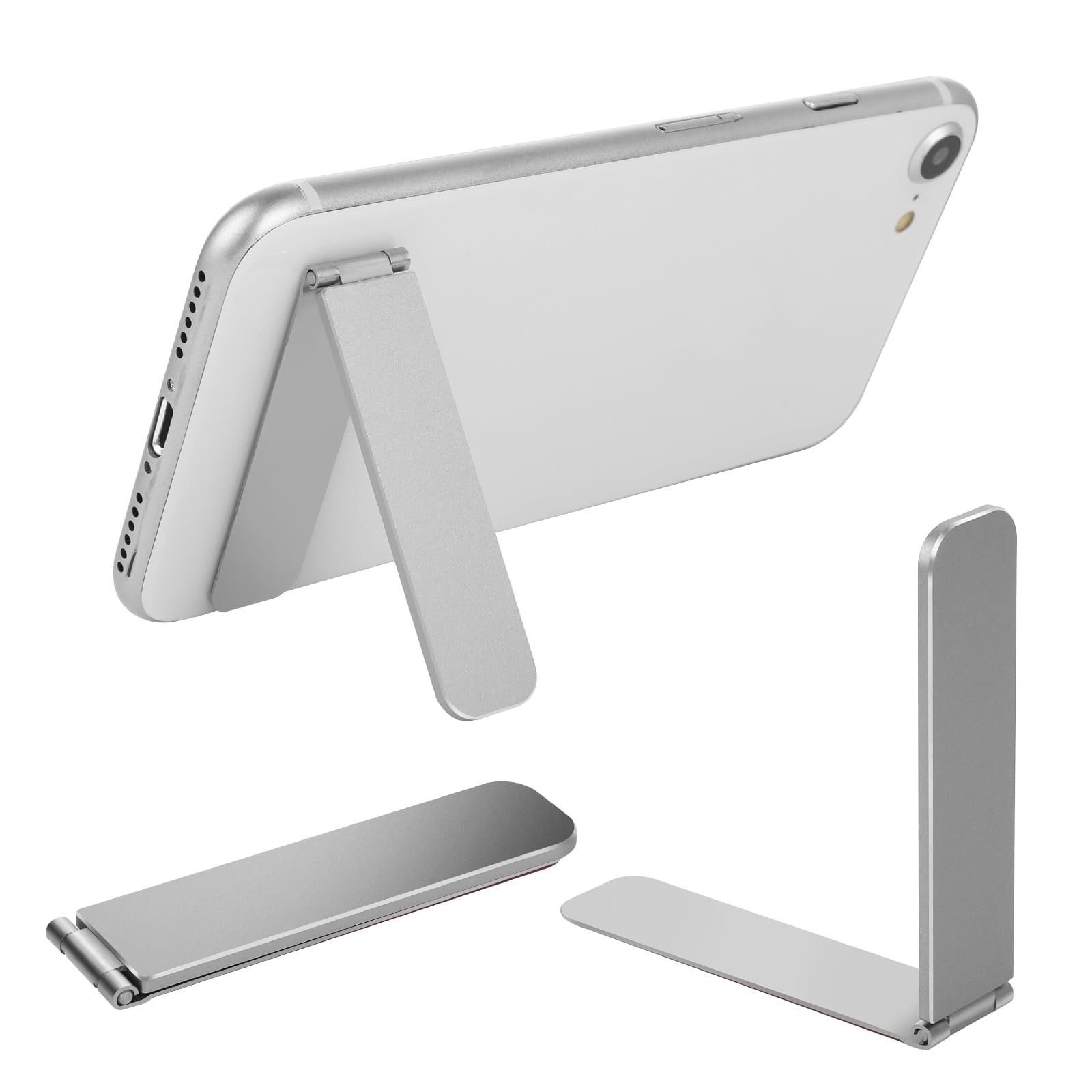TIESOME Ultra-Thin Cell Phone Holder, Adjustable Mini Alloy Phone Kickstand P...