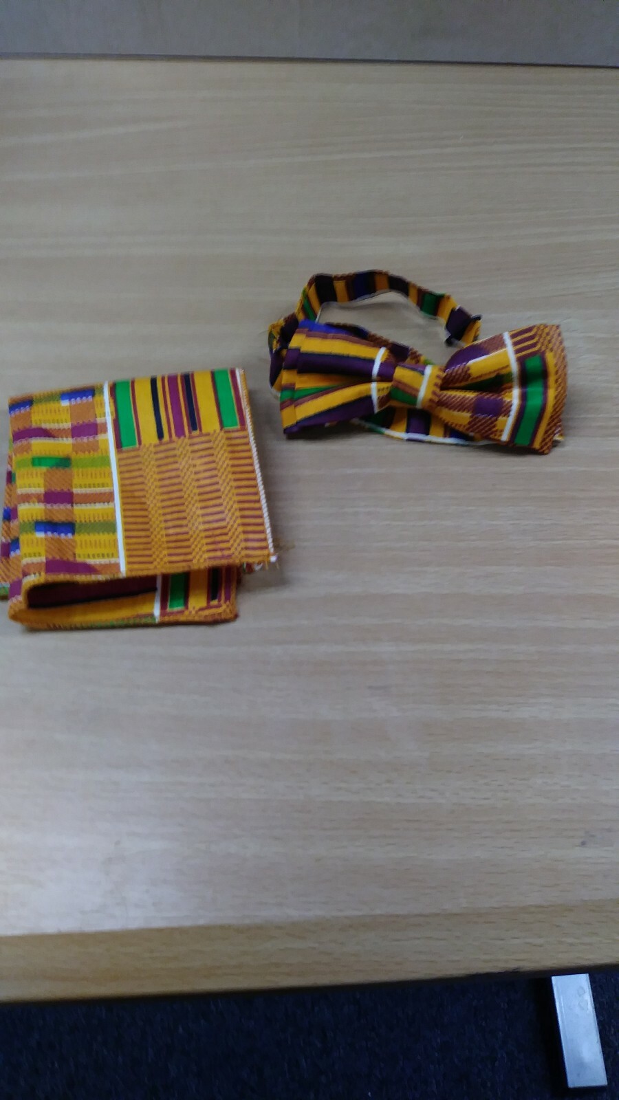 African print bowtie set