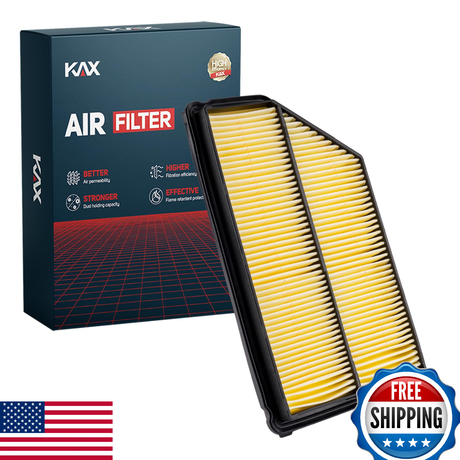 KAX Engine Air Filter CA9361 for Acura MDX 3.5L (01-06) & Honda Pilot 3.5L (03-0