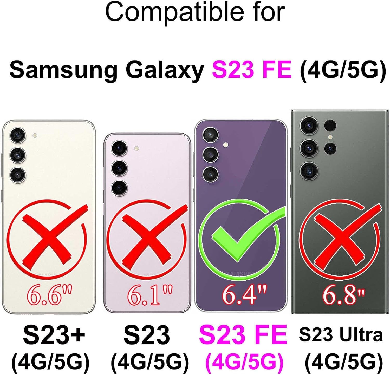 Samsung Galaxy S23 FE 5G Wallet Case with Card Holder, RFID Blocking, Shockproof