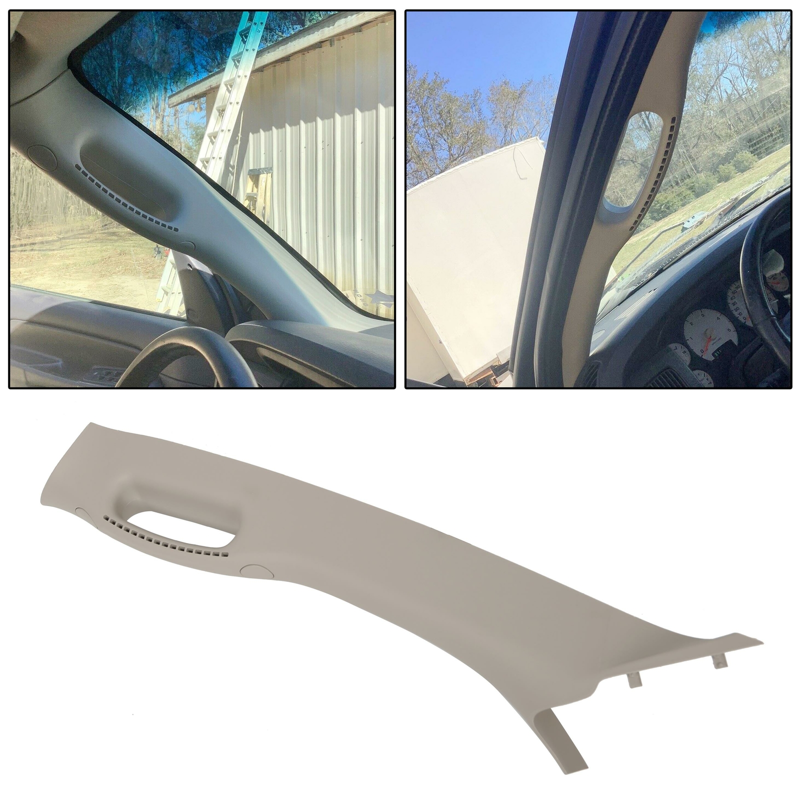 A Pillar Trim Panel w/Pull Grab Handle Left Driver Side for 02 2006-10 Dodge Ram