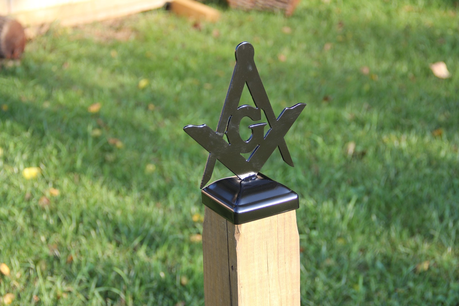 4x4 Post cap, Freemason Post Cap for 4x4 wood post, Masonic post cap design